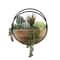Flora Bunda® 11" Round Wood & Metal Wall Succulent Mix